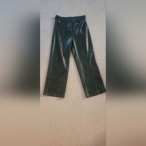 Avec Les Filles Black Leather Look Pants
